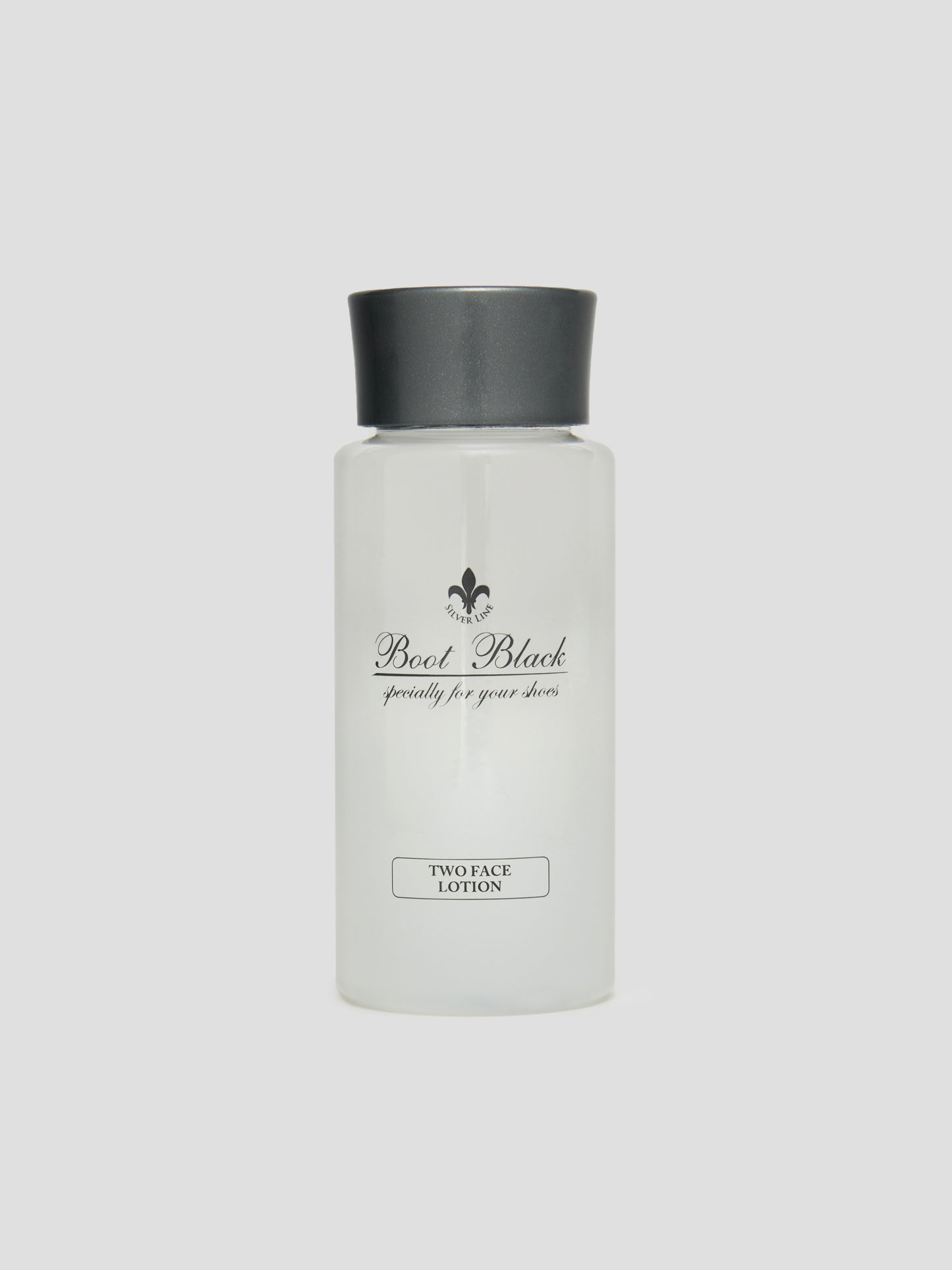 boot black silver two face lotion