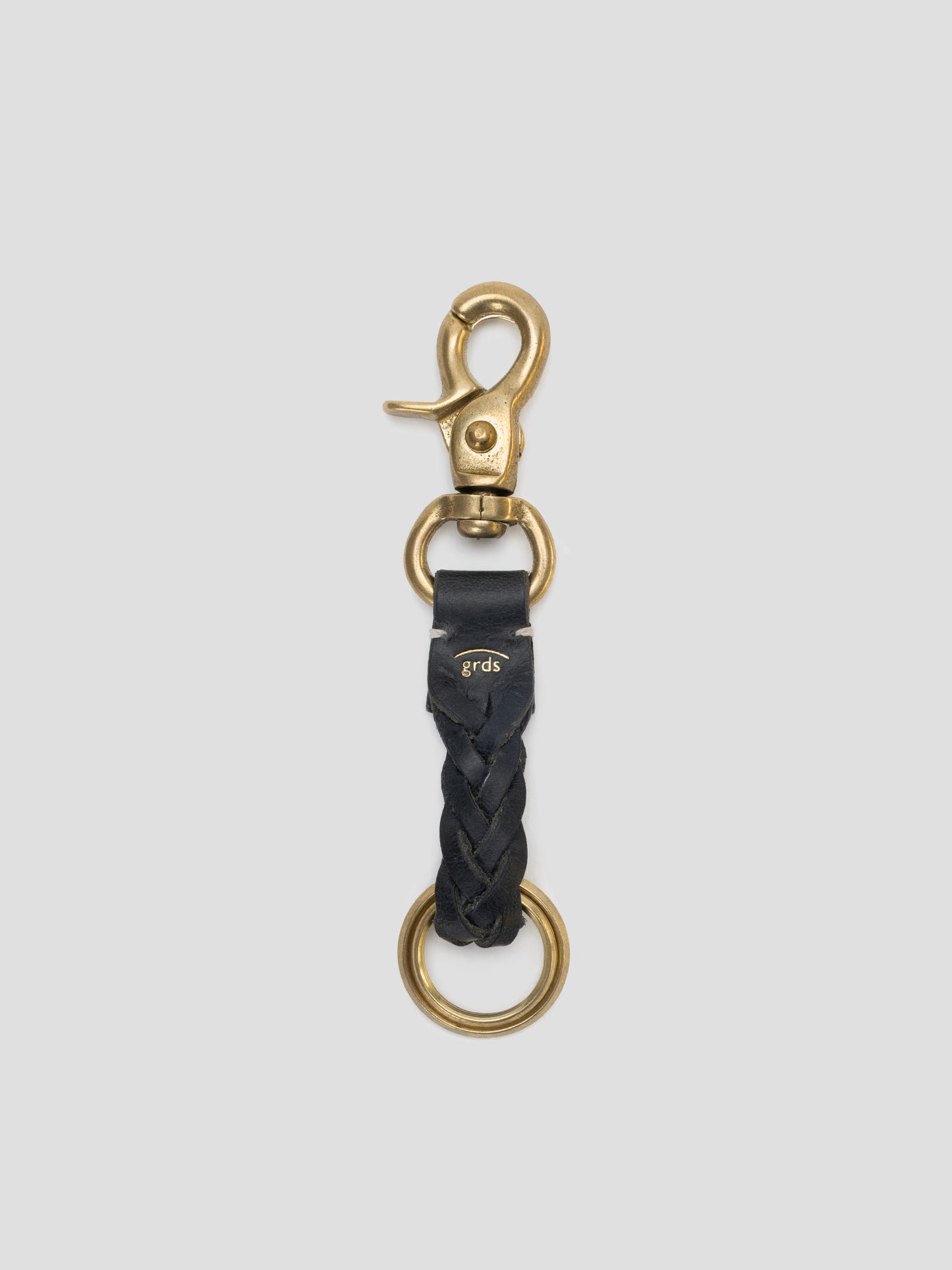 keyring 03 leather dark grey
