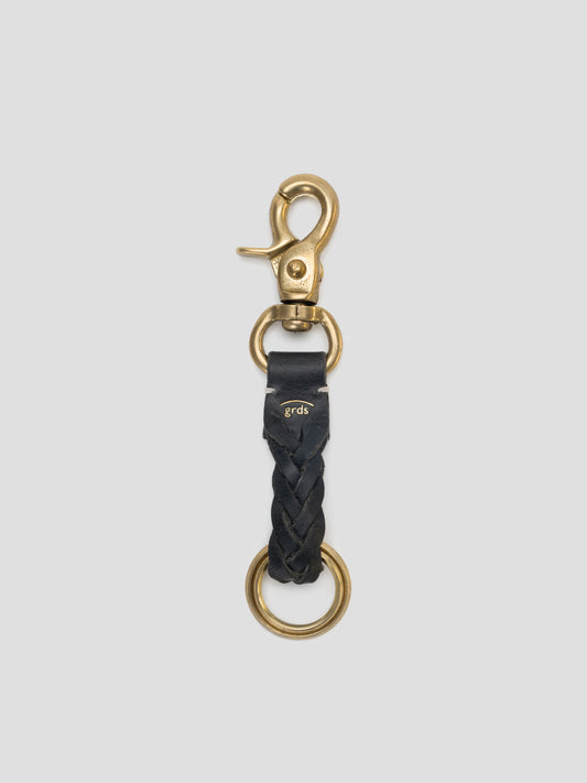 keyring 03 leather dark grey