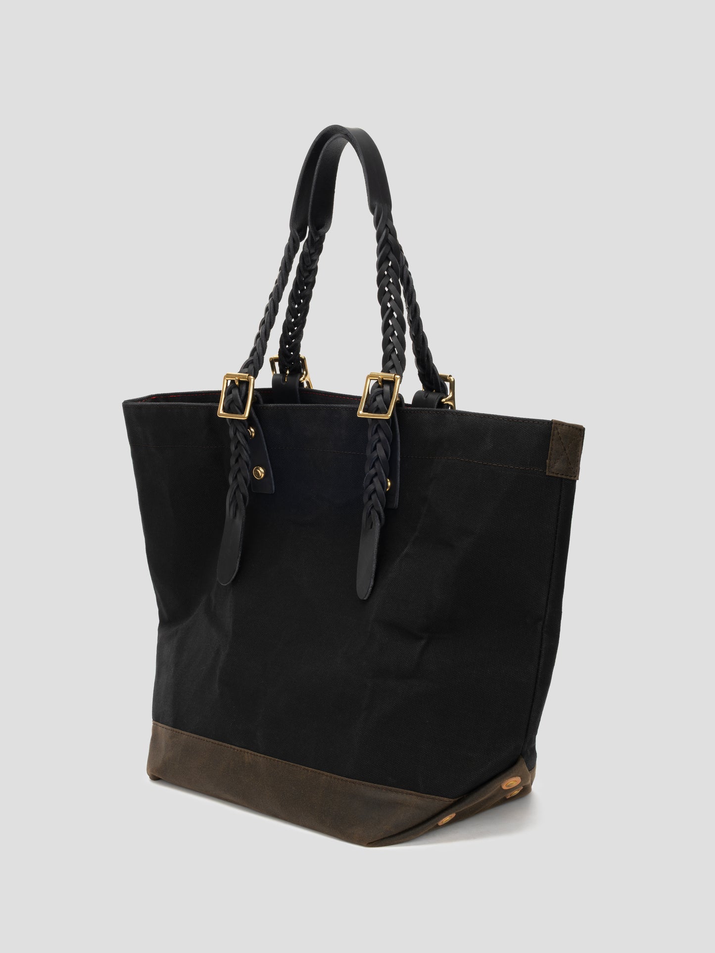 tote bag 01 leather oilskin black