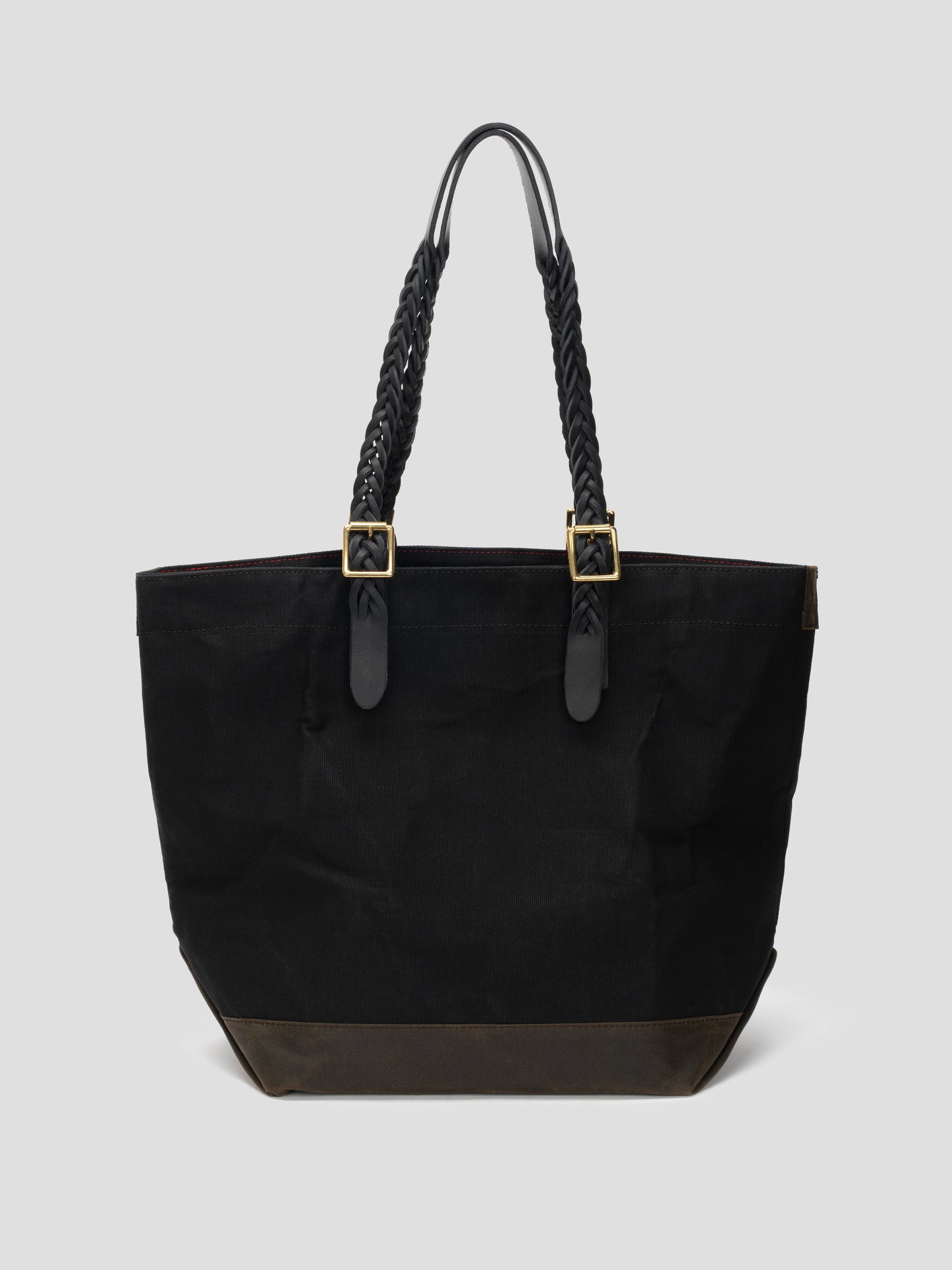 tote bag 01 leather oilskin black