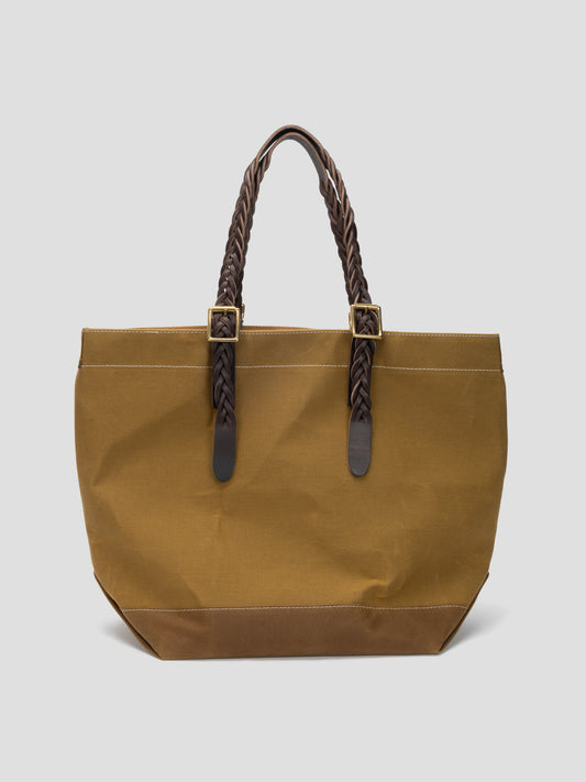 tote bag 01 leather oilskin olive drab