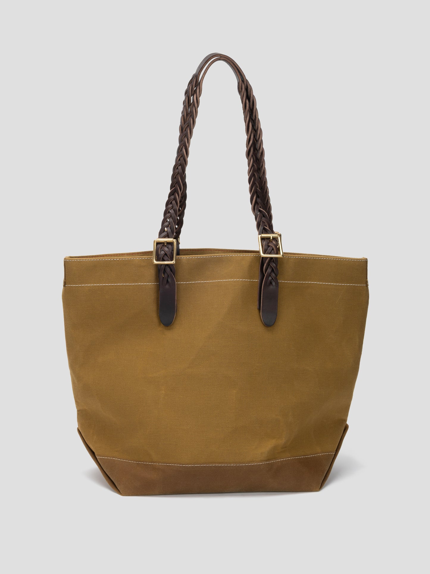 tote bag 01 leather oilskin olive drab