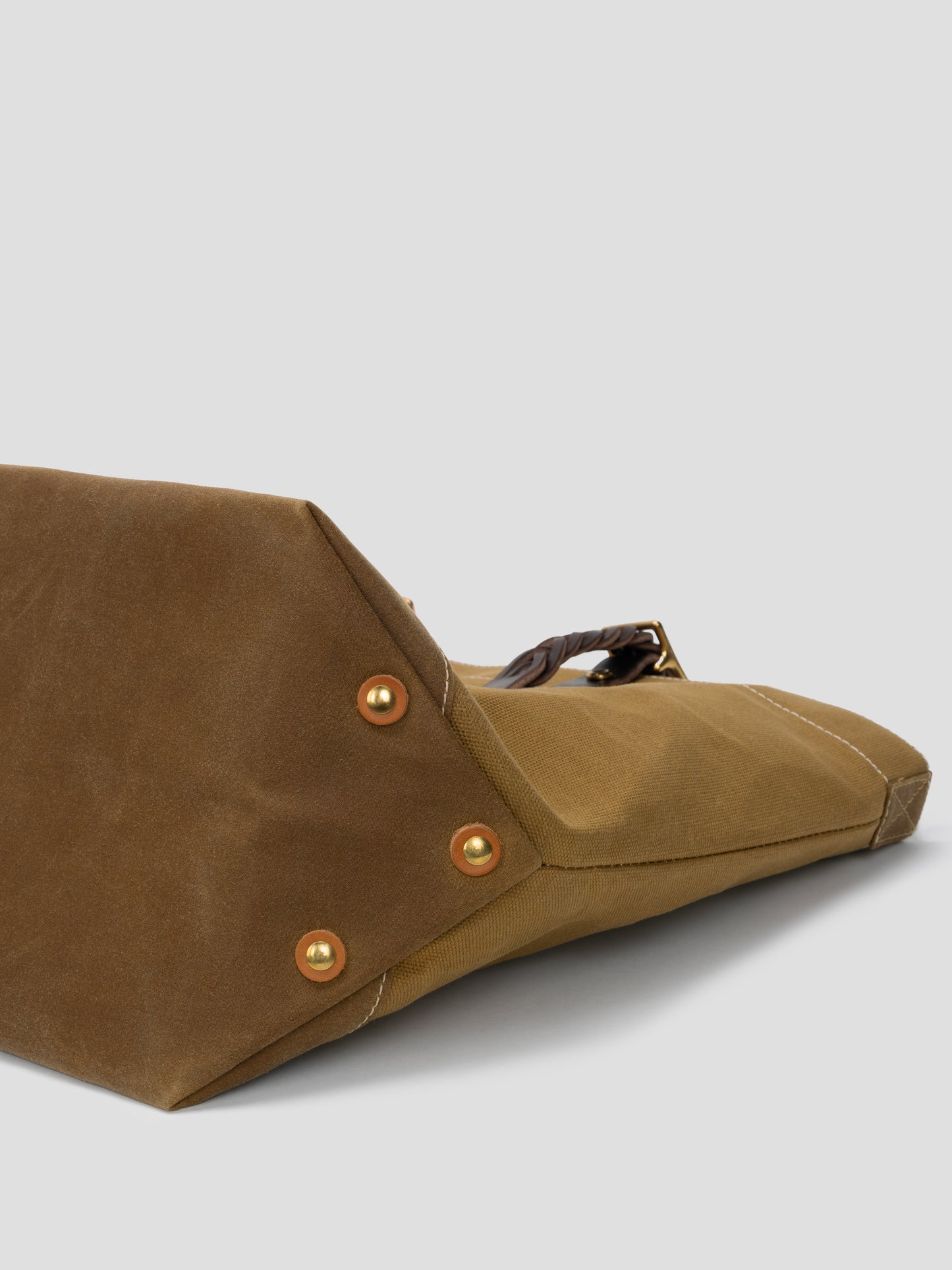 tote bag 01 leather oilskin olive drab